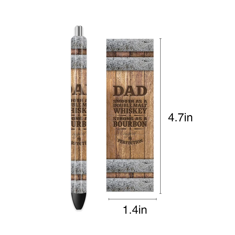 5pcs UV DTF Pen Wrapping Decals UV DTF Vinyl Stickers Waterslide Epoxy Pen Wrapper For Craft Pen Gift School Classroom Office