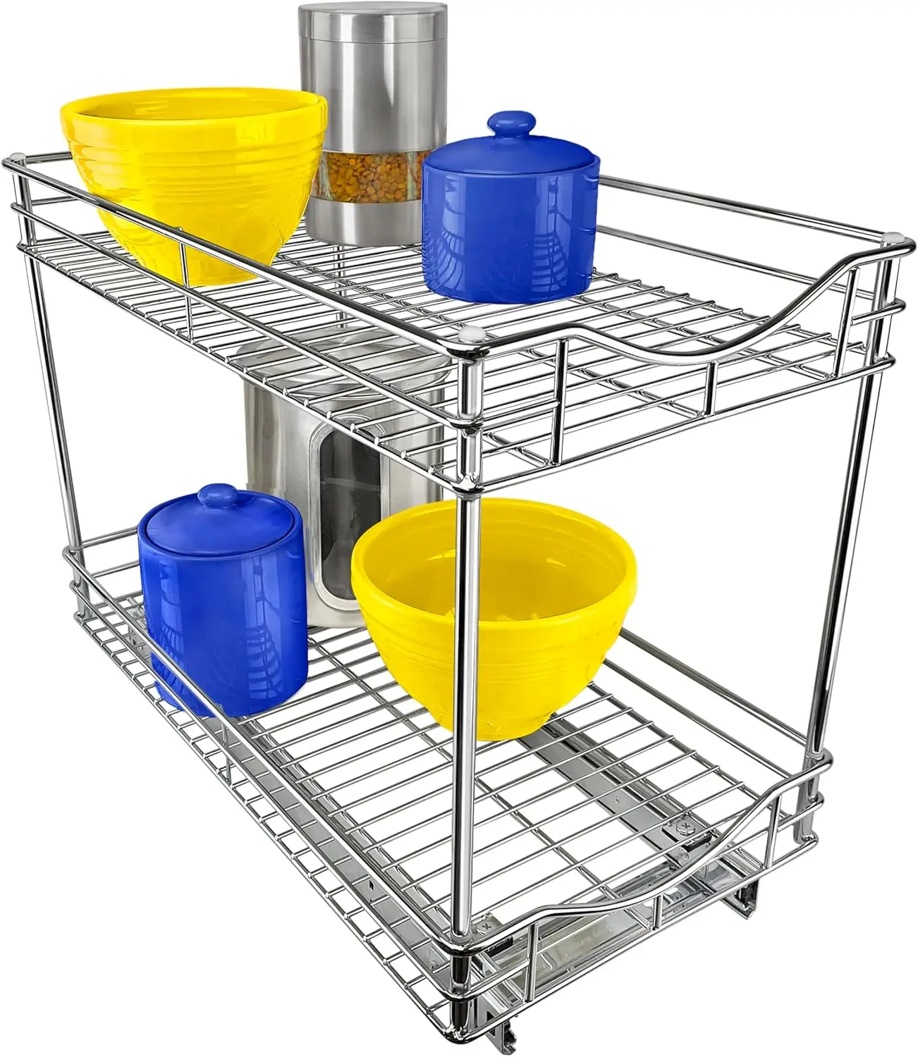 

® Pull Out Cabinet Organizer - 11" x 21" - Slide Out Cabinet Organizer for Kitchens - Sliding Shelves - Pull Out Drawer, Pots