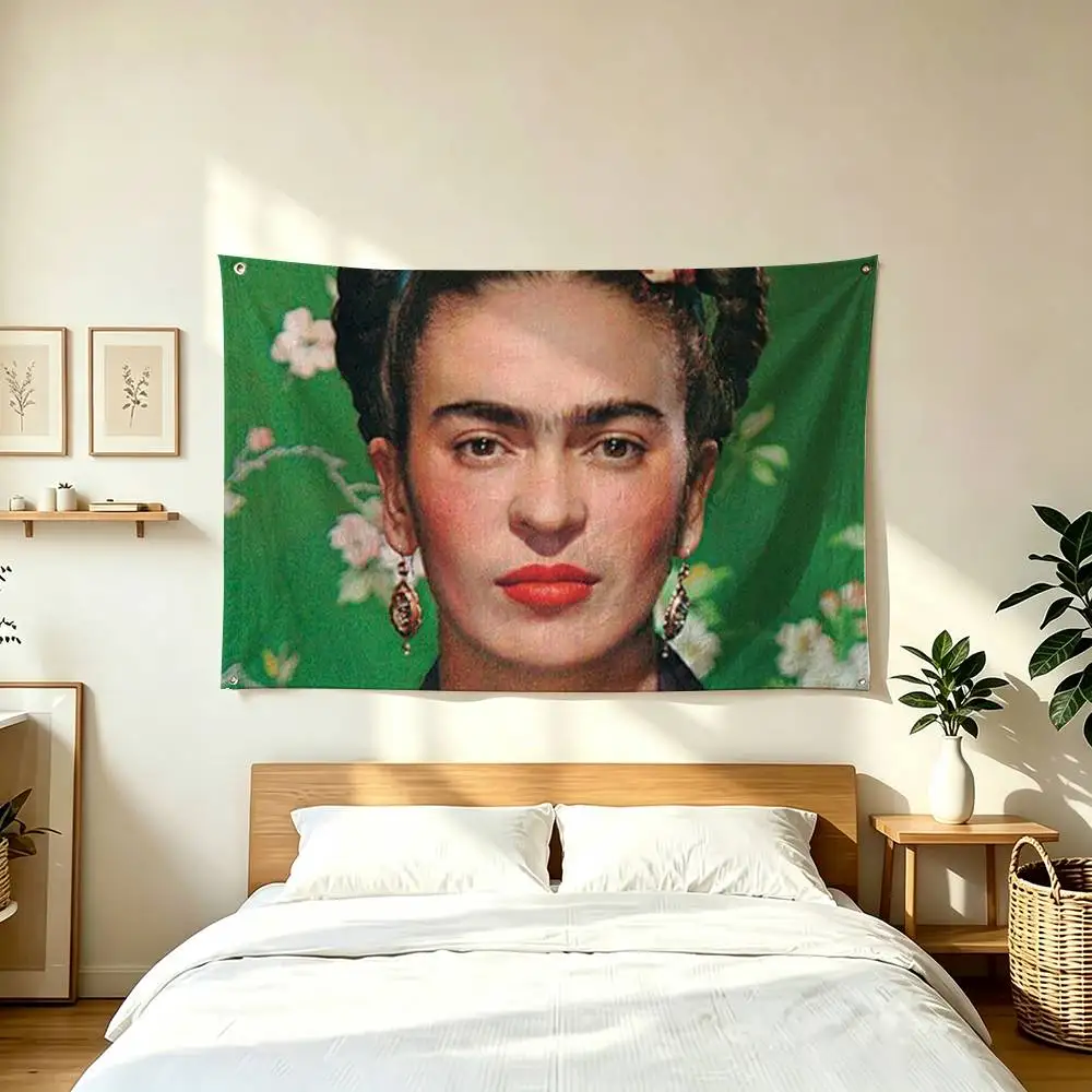 F-Frida Kahlo P-Portrait  Flag Suitable For Party Club Outdoor Interior Wall Decoration Banner Fans Gift