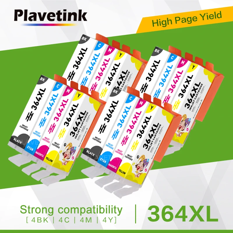 Plavetink-cartucho de tinta Compatible con HP Photosmart 364, 6520, 7510, 7515, B010a, B110a, B110c, B110e, B111a, 364XL, 7520 XL