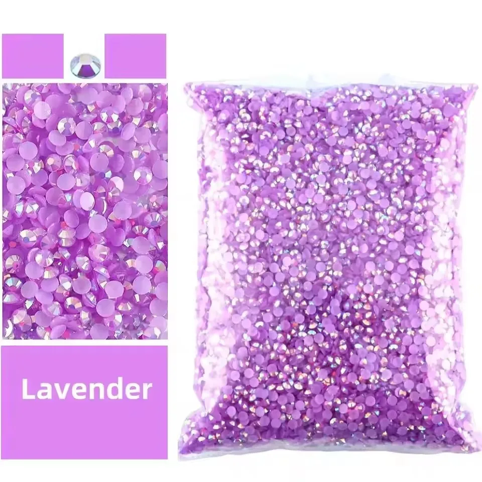 AB-Harz-Strass mit flacher Unterseite, Heißprägung, 2-6 mm, nicht thermosetzend, Jelly-Diamant, glitzernd, DIY-Bekleidungszubehör – Detail 7