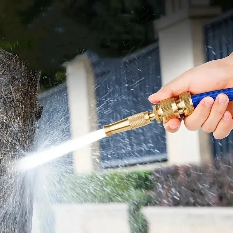 

New Spray Nozzle Water Gun Brass High Pressure Direct Spray nozzle Home Hose Adjustable Pressure Garden Sprinkler