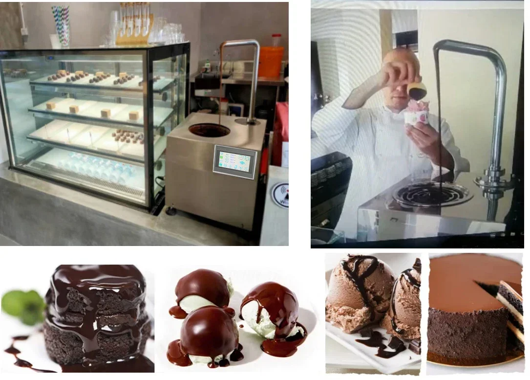 1000W 7L 304 Stainless Steel Structure Chocolate Fountain Machine Easier To Release Hot Chocolate Machine