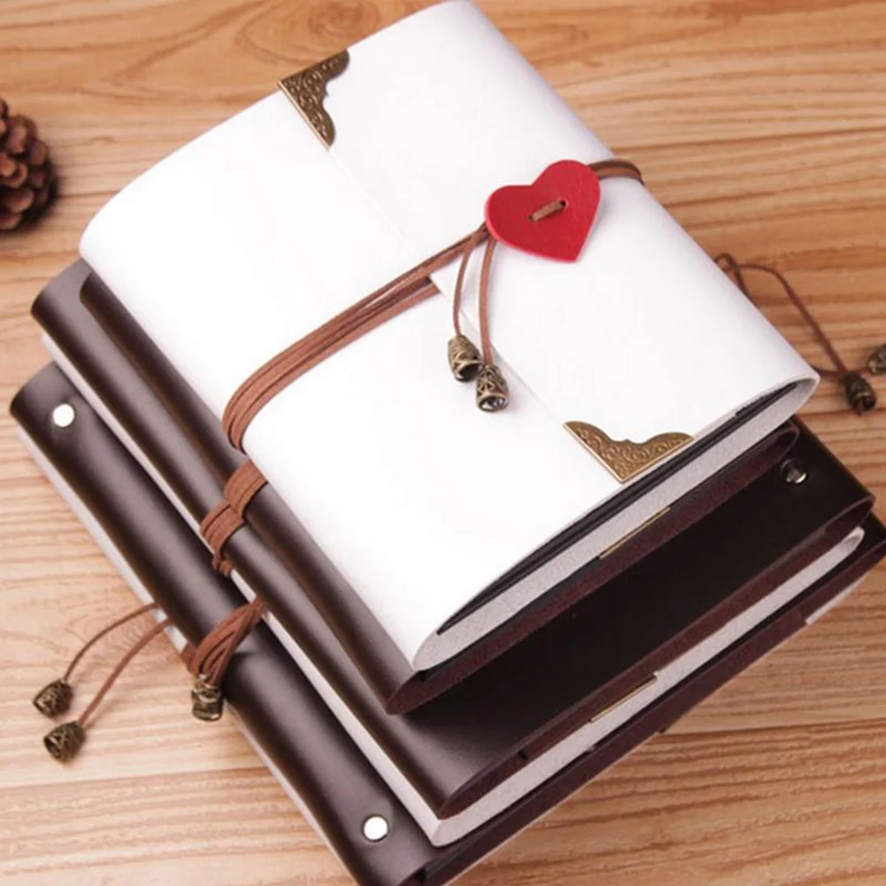 Photo Album Love Heart Cover Scrapbook Album DIY Photo Album Wedding Guestbook Graduation Book Diary Journal Notebook