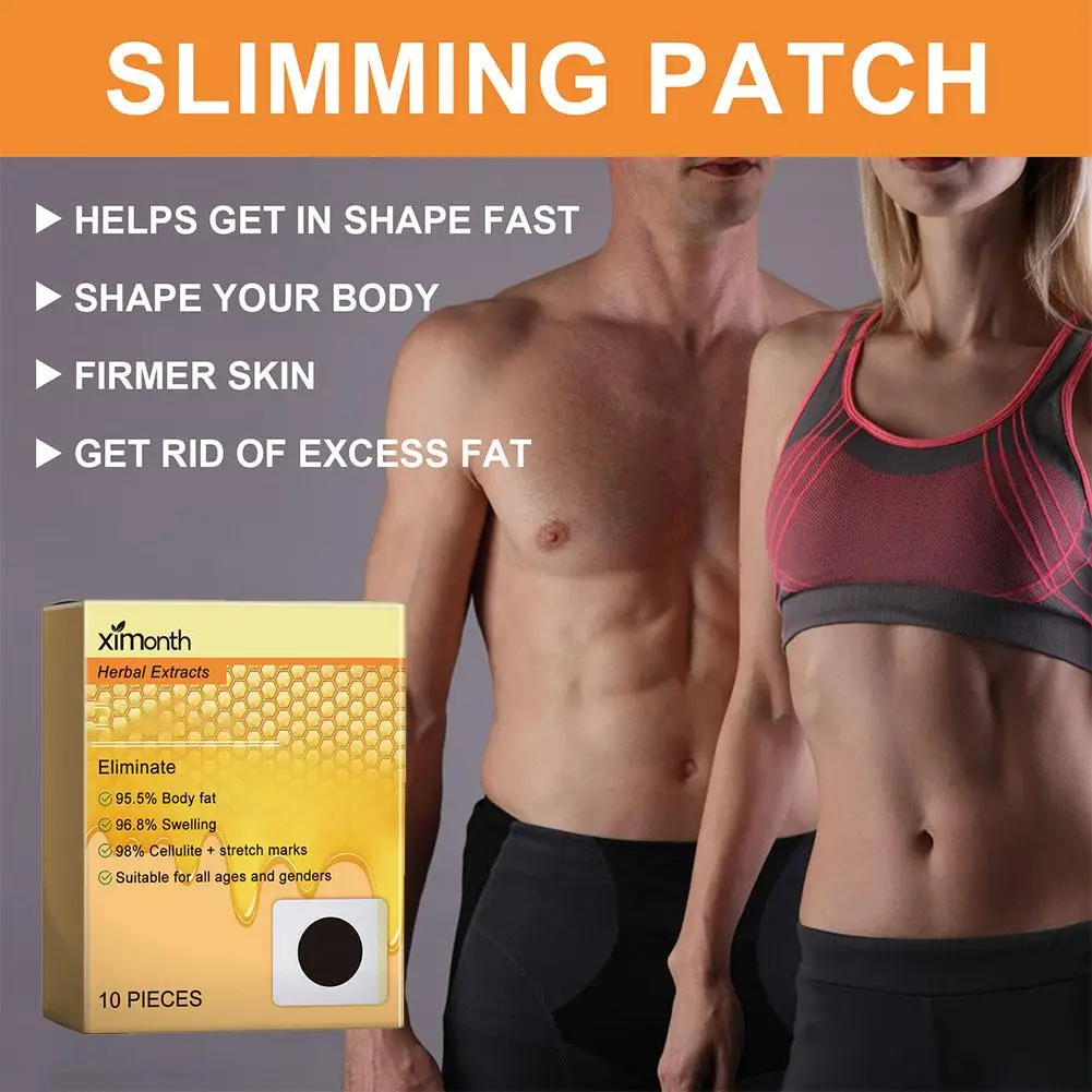 10Pcs Lymphatic Drainage Slimming Patch Long Lasting Honeybee Drainage Patches Body Shaping for Female Male