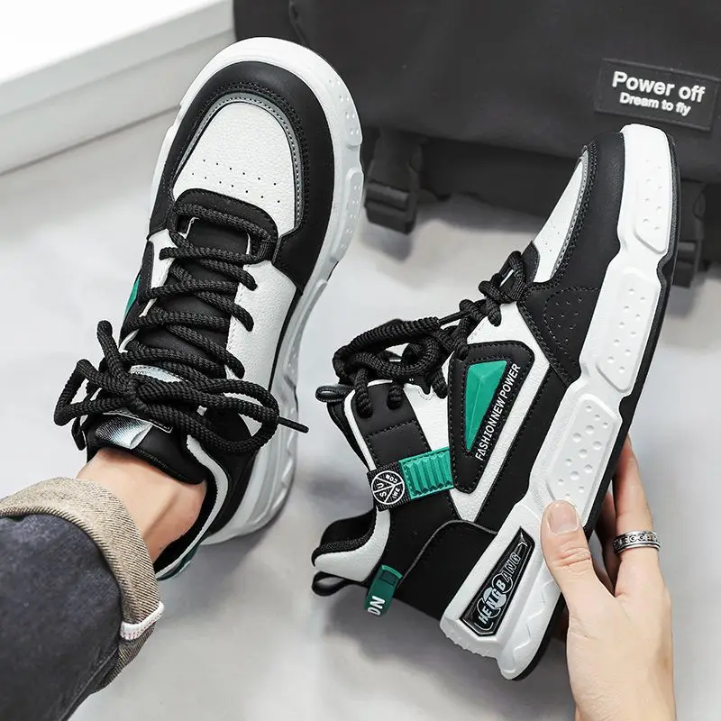 Summer New Men's Sneakers Fashion High Top Casual Shoe Trend Street Skate Shoes for Men Lace Up Platform Shoes Zapatillas Hombre