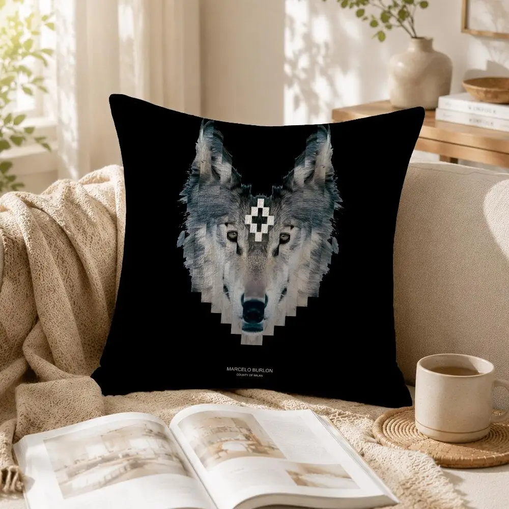 Luxury Logo M-MARCELOs B-BURLONs Cushion Cover Linen Square Pillow Case Durable Hypoallergenic Gentle On Sensitive Skin