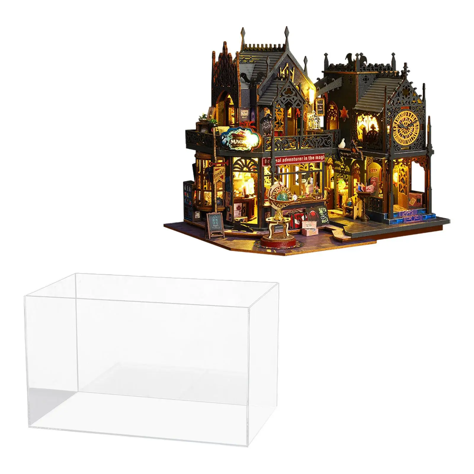 

Miniature Wooden Dollhouse Set with Dust Cover DIY Collectibles 3D Puzzles for Ages 12+ Years Old Teens Boys and Girls Adults