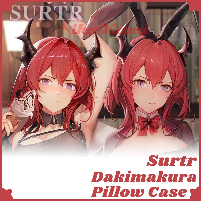 

Surtr Dakimakura Arknight Game Full Body Pillow Case Sexy Hugging Cushion Cover Pillowcase Home Bedding Decor Otaku Gift