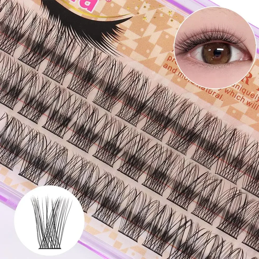 42 Cluster/doos 0,07 Dikte Valse Wimpers Natuurlijke Lange Geknoopt/Knoop Gratis Fuax Nertsenhaar C Krul Handgemaakte Oogmake-up Gereedschap