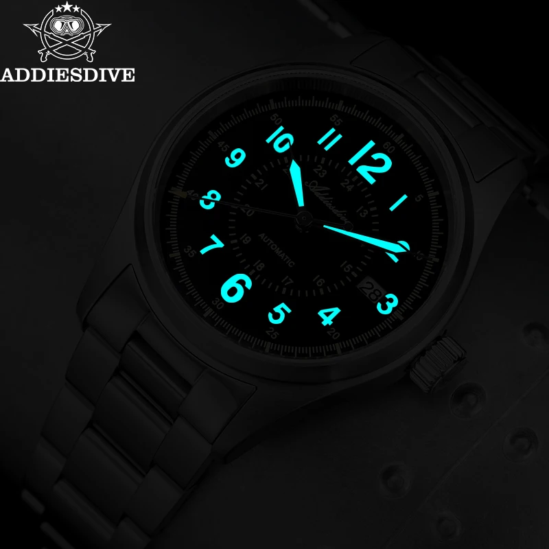 ADDIESDIVE 2025 New Men‘s Watch Calendar Display 200m Diver Sapphire crystal BGW9 luminous Automatic Mechanical Watches