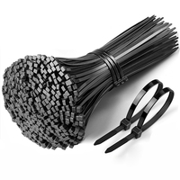 1000/100Pcs Plastic Nylon Cable Ties Self-locking Cord Ties Straps Adjustable Cables Fastening Loop Home Office Wire Zip Ties