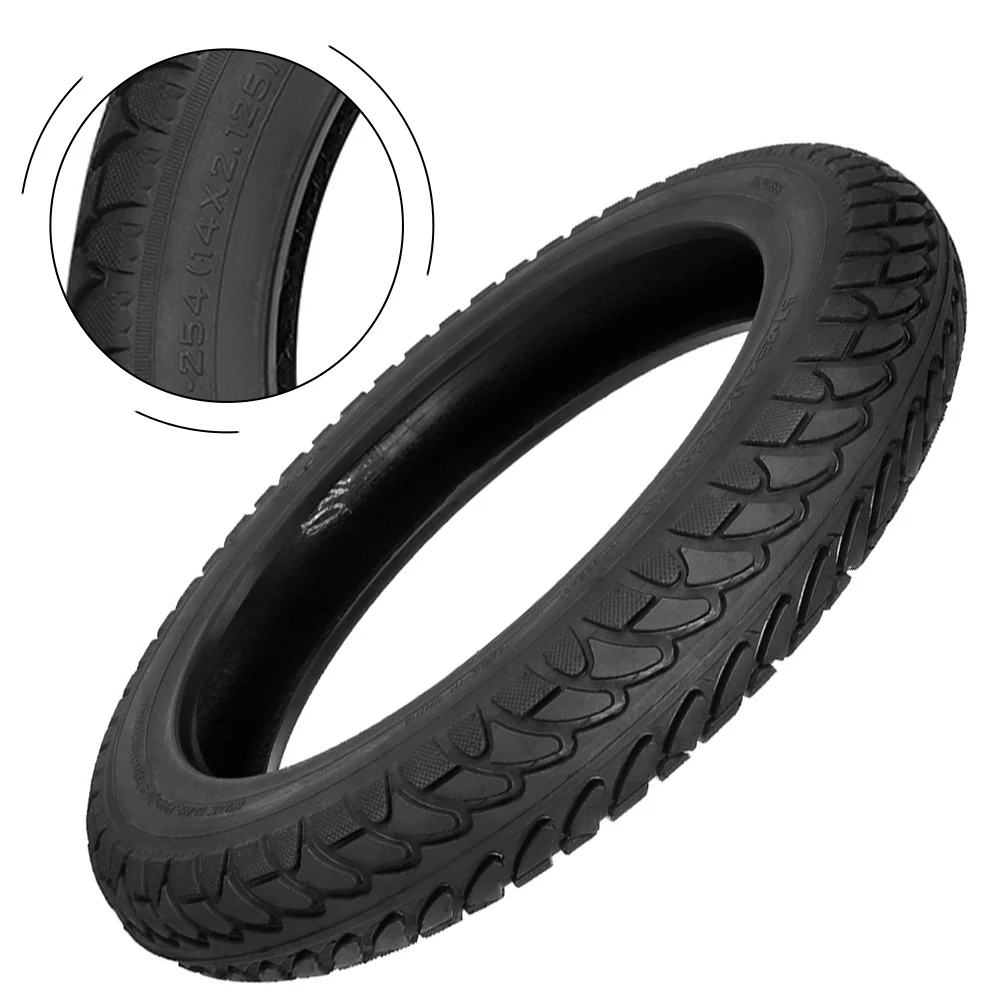 Tubeless Tire Electric Bike Tyre 1008g 14 Inch 14x2 125 57 254 355 58mm Parts Repair Spare Accessories Replacement