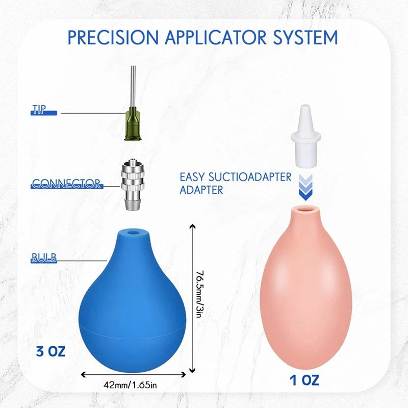 Applicatore di precisione in ceramica per set di utensili in argilla, flacone da spremere in smalto ceramico con guida scorrevole in 4 pezzi