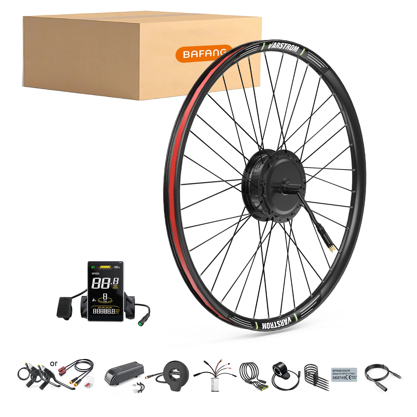 AliExpress BAFANG Bafang 48V 500W Front Rear Hub Motor Brushless Gear Bicycle Electric Bike Conversion Kit 20-29 Inch 700C Wheel Drive Engine
