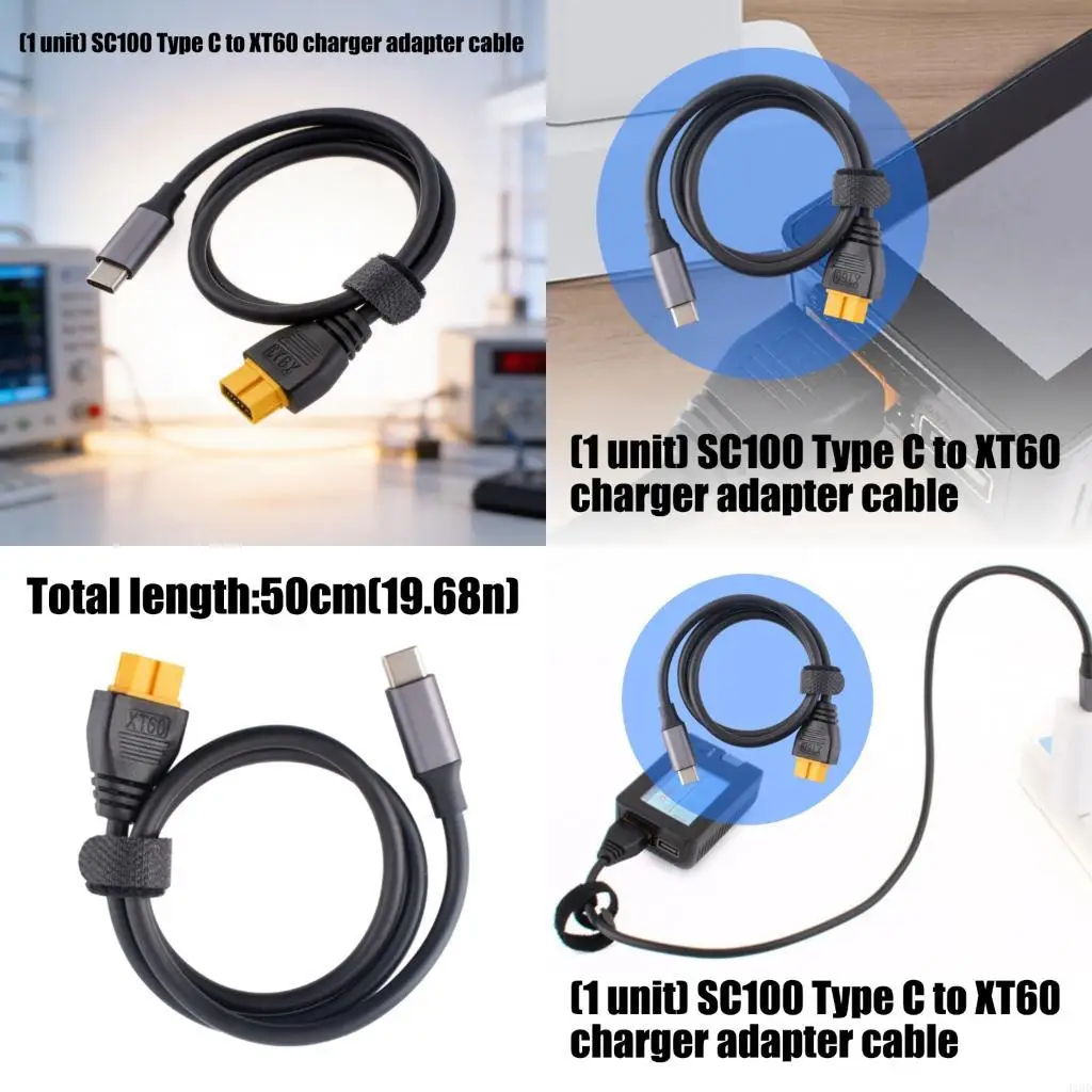 J1HD Practical Power Supply Cord Plastic Texture Suitable for Portable Power Devices