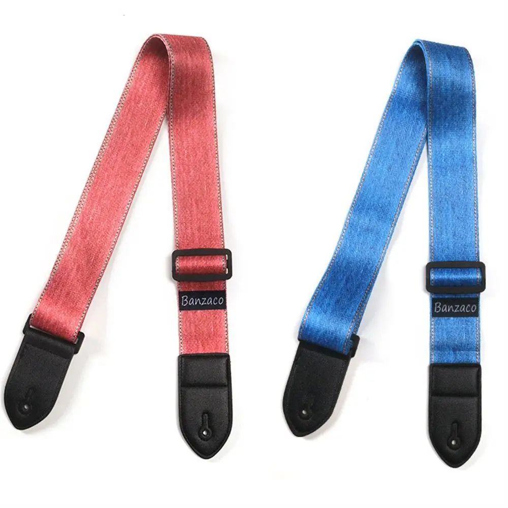 Universal Adjustable Guitar Strap Color Print Extra Wide Electric Guitar Belt Cute Instrument Guitar Shoulder Strap Folk Guitar