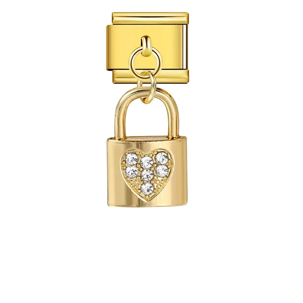 Neue trendige High Heels mit Zirkonia-Verzierungen, italienische Charm-Links passend für 9mm Edelstahl-Armbänder, Schmuck zum Selbermachen für Frauen und Mädchen. – Detail 2