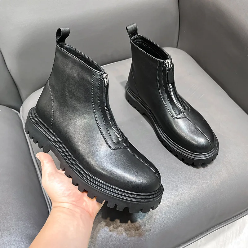 Black Boots Men Cas… - image