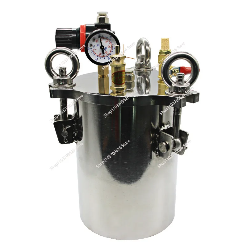 

304 Stainless Steel Glue Dispensing Machine Pressure Tank 0.5L Storage Barrel with Pressure Regulating Valve