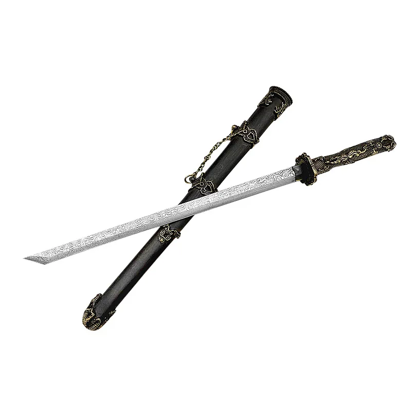 25cm/9.84in Katana Short Sword with Sheath Cosplay Model Props Anime Peripherals Samurai Collectible Desktop Display Outdoor Toy