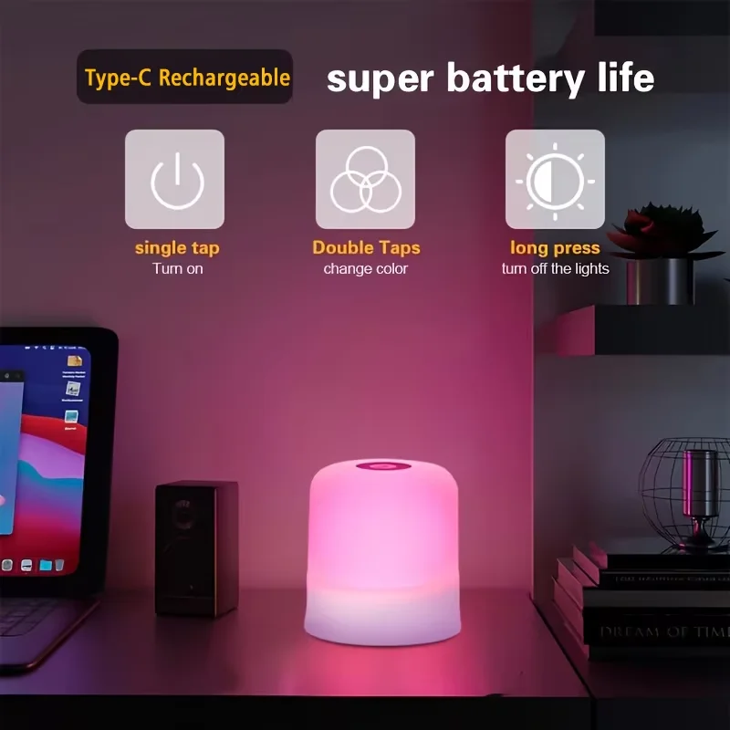 Bedlight, Nightlight, Charging Touch Photography Light, Companion Sleep, Baby Feeding Light, Atmosphere Light, Bedroom Long Rang