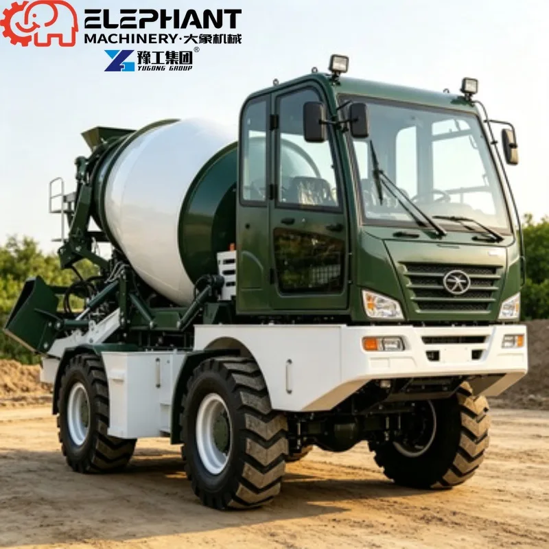 Mobile Self Loading Concrete Mixer Truck 0.6-4.5m³ Multi Specification Diesel Construction Mixer For Sale
