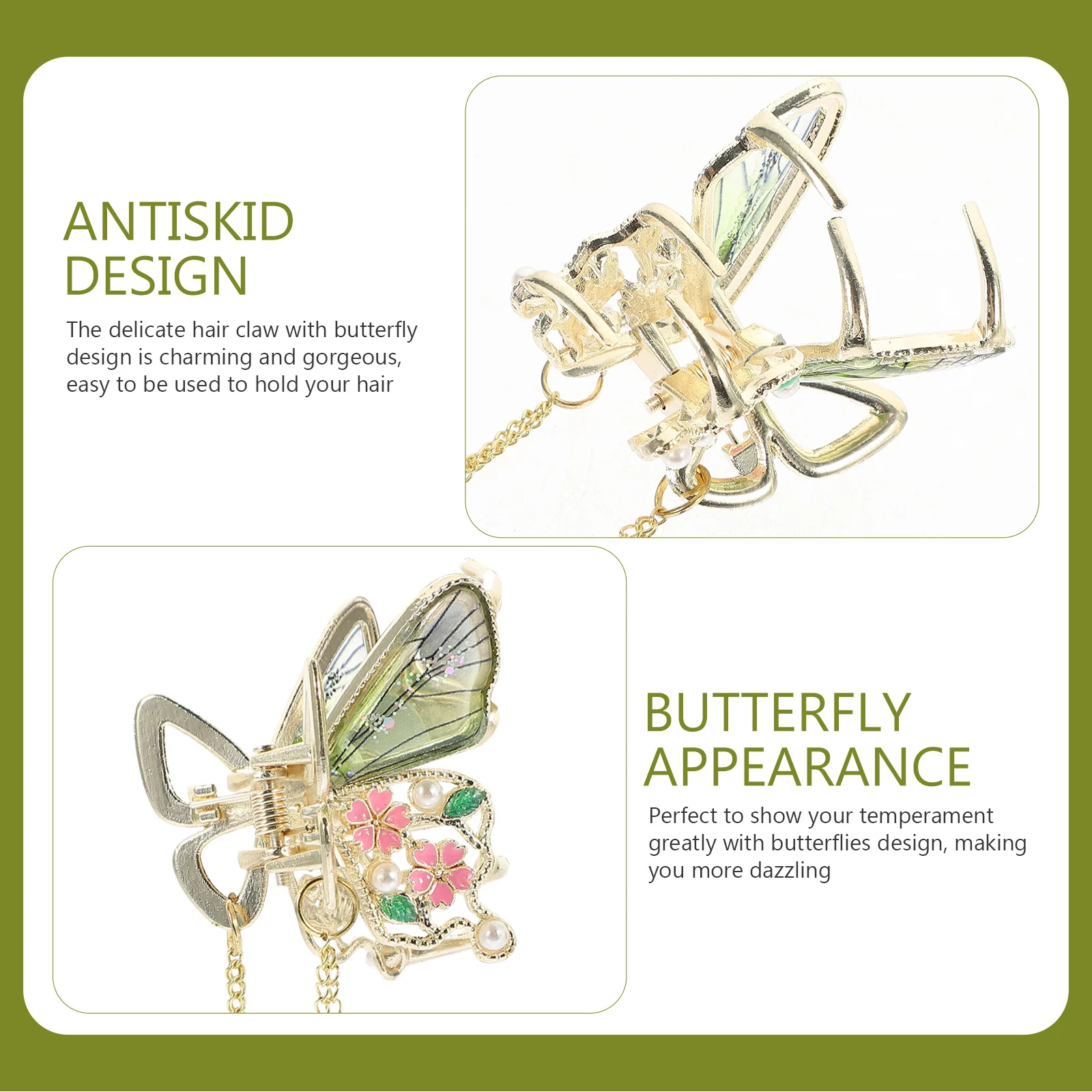 

Cute Hair Claw Clip Barrette Women Hair Jaw Clip Durable Styling Accessory Claw Barrettes Grip Jaw Clips