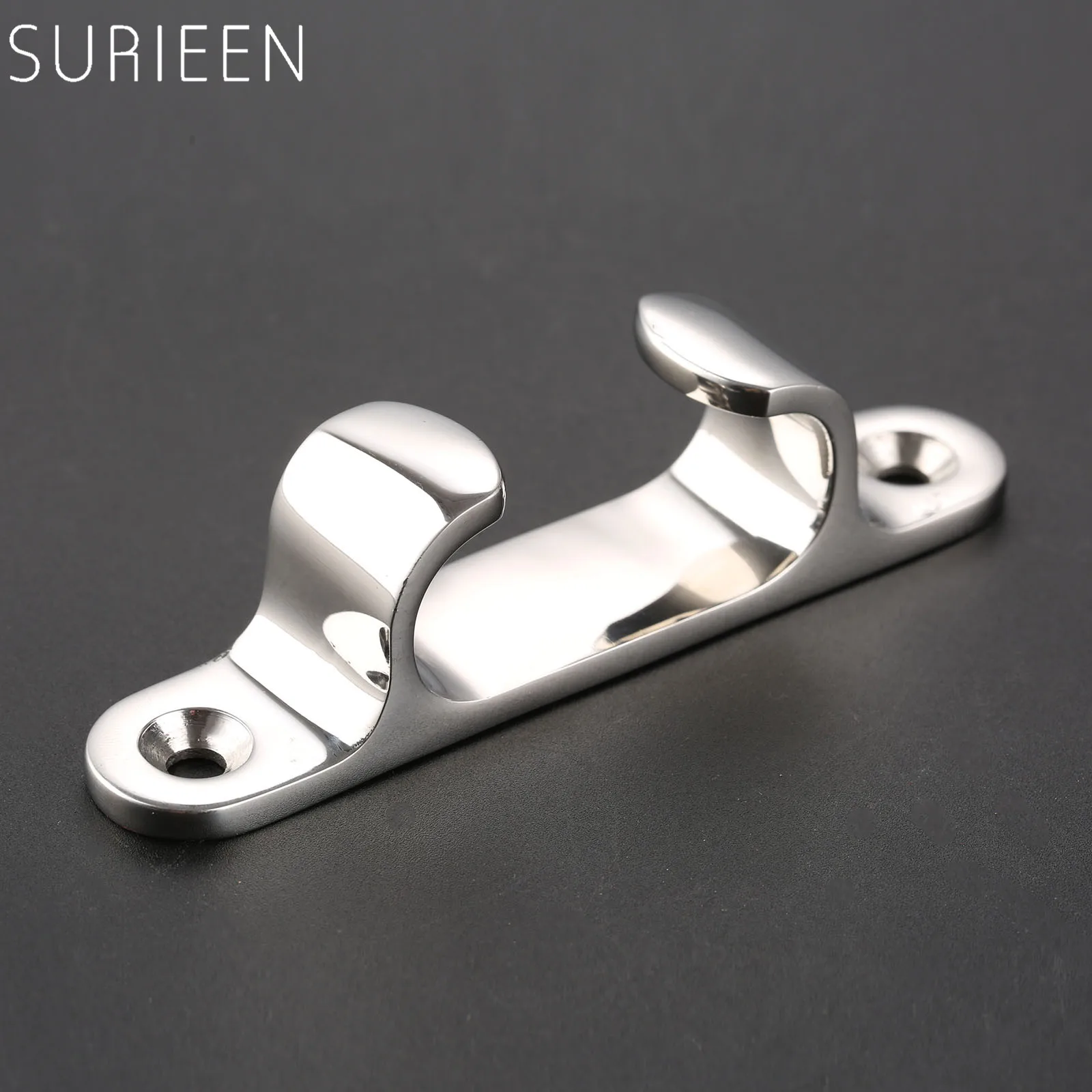 1Pc Silver 4 100mm Boat Sailing Yacht 316 Stainless Straight Bow Chock Line Deck Cleat Fairlead Boats Accessories Marine