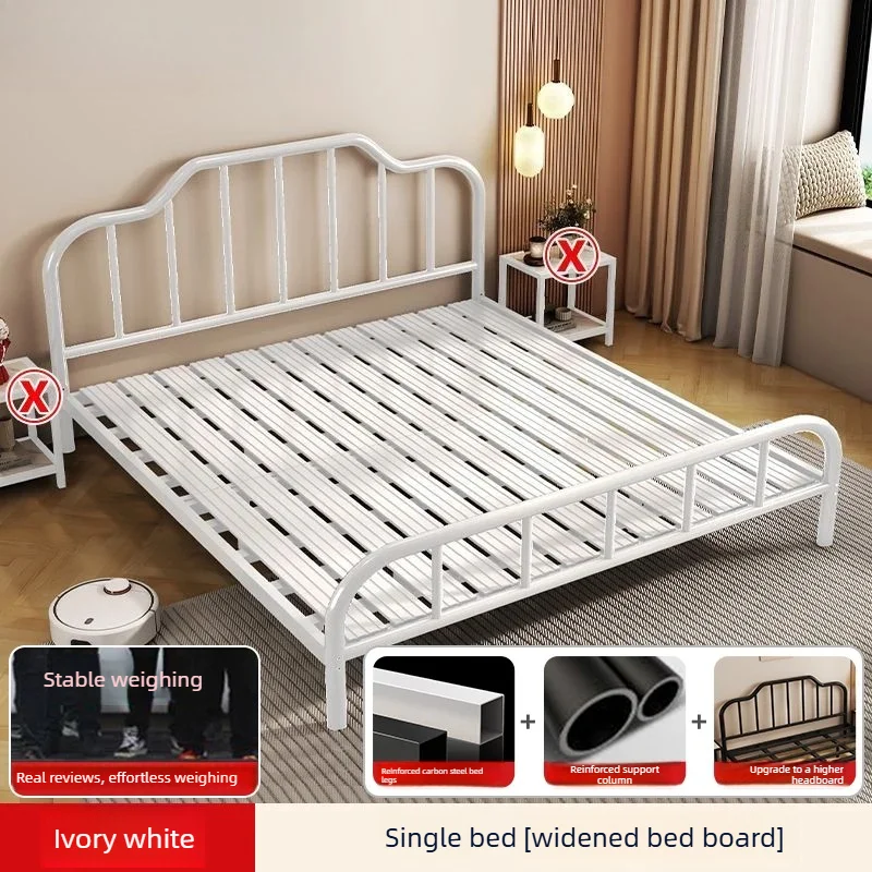 Heavy Duty Metal Bed Frame with Headboard and Footboard, No Box Spring Needed Platform Bed Base, Modern Iron Bedstead，King/Queen