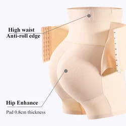 Women High Waist Padding Butt Lifter Body Shaper Breasted Tummy Control Panties Boyshort Pad Shorts Hip Enhancer Shapewear