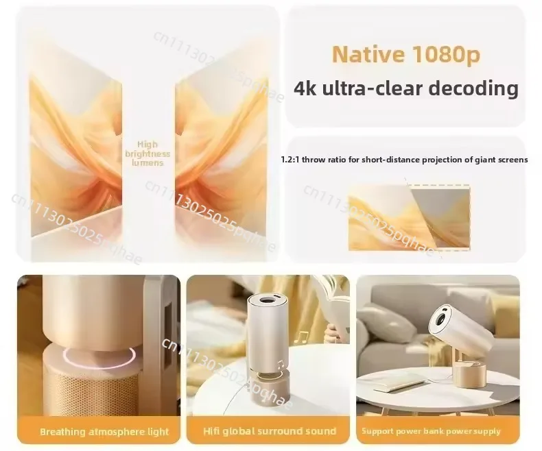 CP300 HD Projector Portable Home Theater Movie Projector for Bedroom Dormitory Wall Projection Smart Screen Mini Video Projector