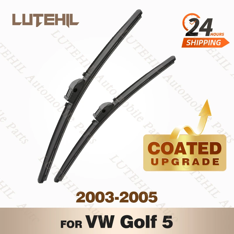 

LUTEHIL's Silicone Front Wiper Set For VW Golf 5 2003 - 2005 2004 coated windshield wiper blade 24"+19"