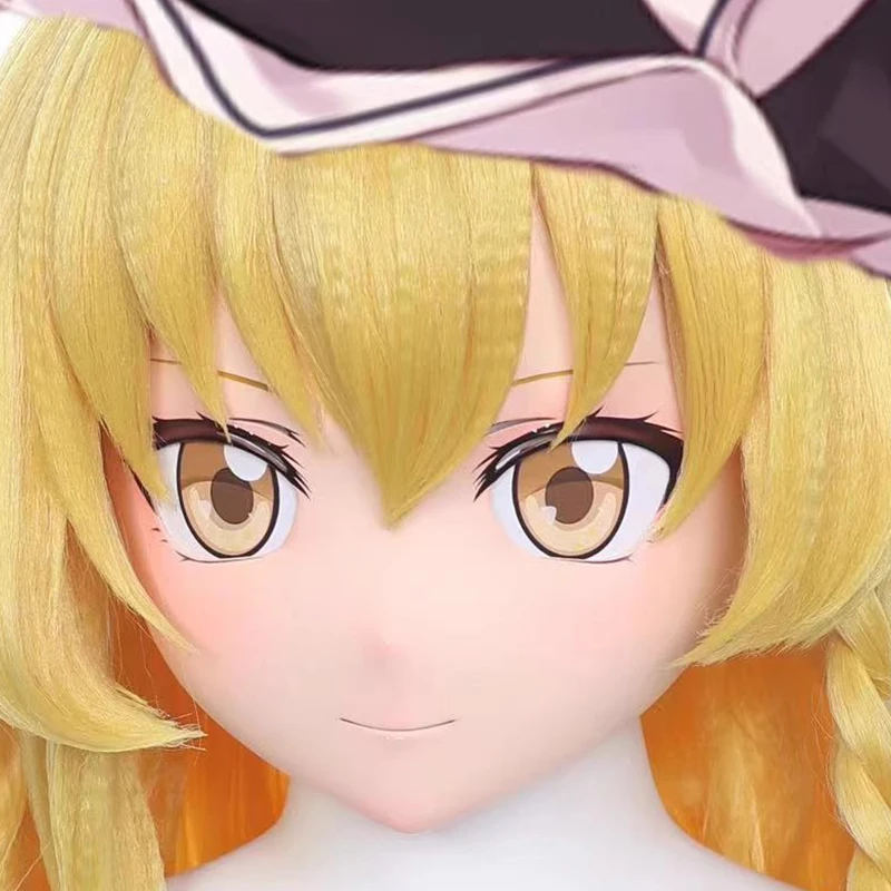 Customize Character Crossdressing Female/Girl Resin Full Head With Lock Kig Masks Anime Cosplay Japanese Animego Kigurumi Masks