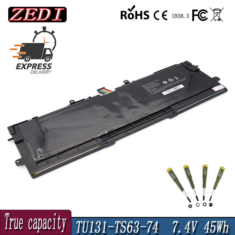 

ZEDI TU131-TS63-74 TU131 Laptop Battery For DELL XPS13 8808 U13S881 U33X UX32K U731 TU131-TS63-74 7.4V 45WH