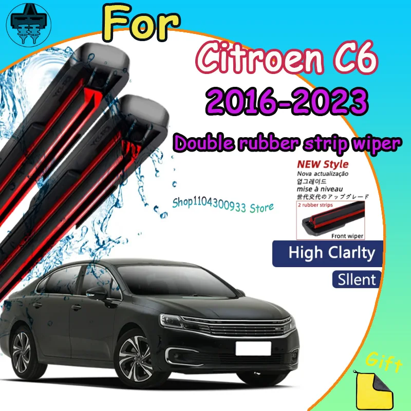 

Front Wiper Blades Car Windscreen Window Parts For Citroen C6 2016-2023 2017 2018 2019 Premium Various Vehicles Silent Durable
