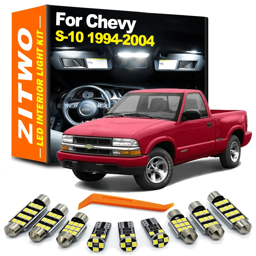 13-częściowy zestaw oświetlenia wewnętrznego LED do samochodu Chevrolet Chevy S-10 S10 1994 1995 1996 1997 1998 1999 2000 2001 2002 2003 2004 Akcesoria