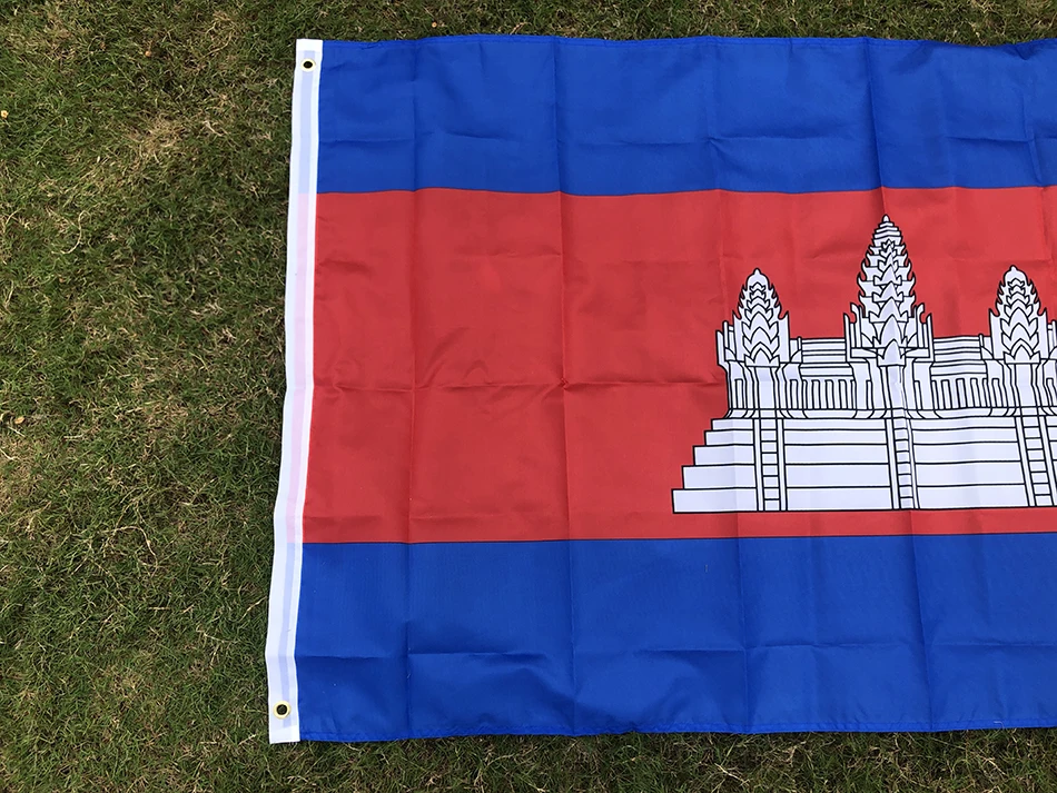 Bandera SKY de Camboya colgante en poliéster exterior para decoración - imagen 3