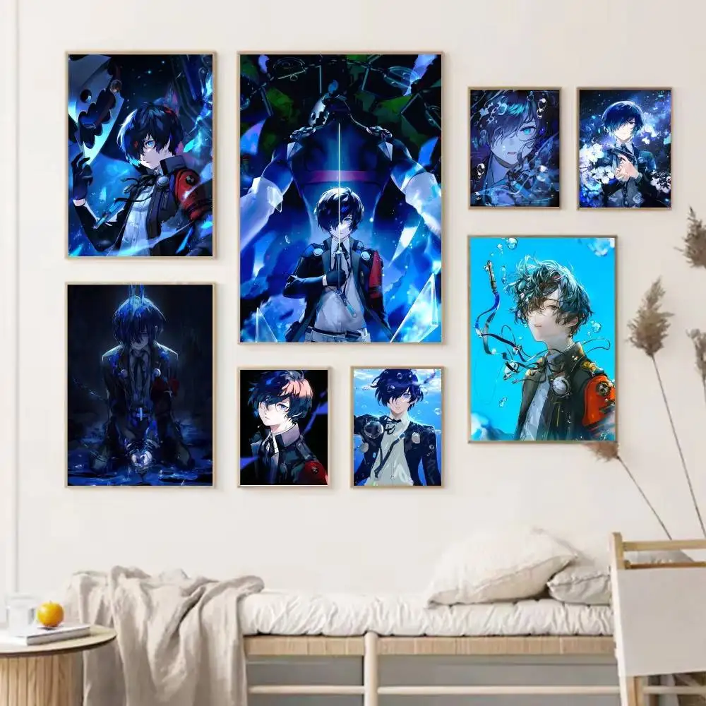 Game Characters P3 Y-Yuuki M-Makoto Posters HD Print Vintage Wall Art Decor for Home Study Room