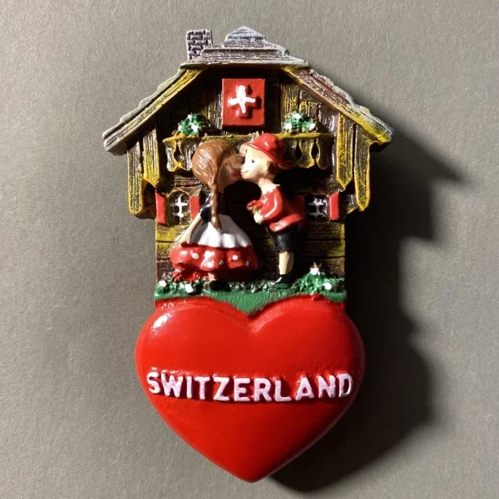 Fridge Magnets Switzerland Ski Scenery Cuckoo Clock Zermatt Diemtigtal BergeLake Luzern Jungfraujoc Residence Swiss Dairy Cattle