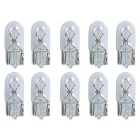 100 X Signal Lamp Glass T10 12v 5W Sidelight Capless Number Plate 501 194 W2.1x9.5d Single Filament Car Bulb Auto Light