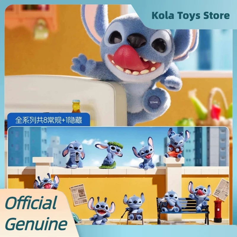 Genuino Stitch Ohana significa Serie di famiglie Scatola misteriosa Figurine carine Ornamenti Giocattoli Bambole Stitch Blind Box Anime Figure Regali