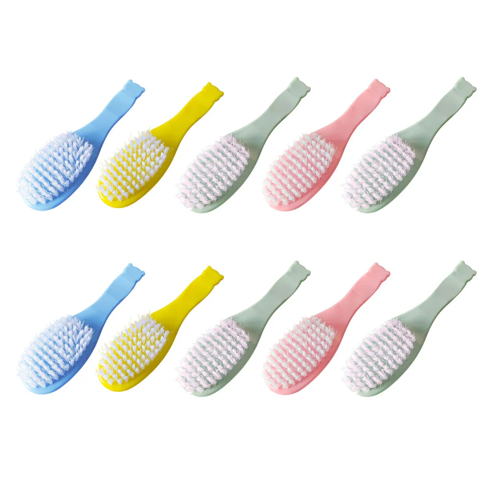 

10 Pcs Newborn Hair Brush Small Comfortable Baby Supply Scalp Shampoo Accessory