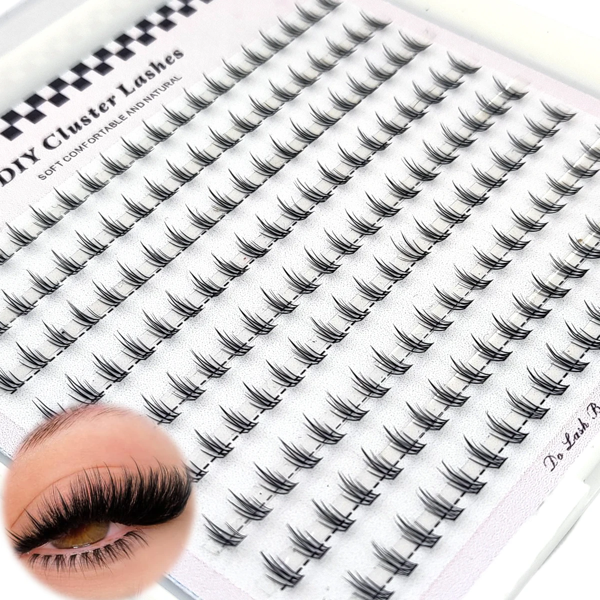 HBZGTLAD Spike Wimpernbüschel Wispy Cluster Wimpernverlängerungen Nerzstreifen Untere Wimpern Feenhaarkombinationen Wimpernbüschel