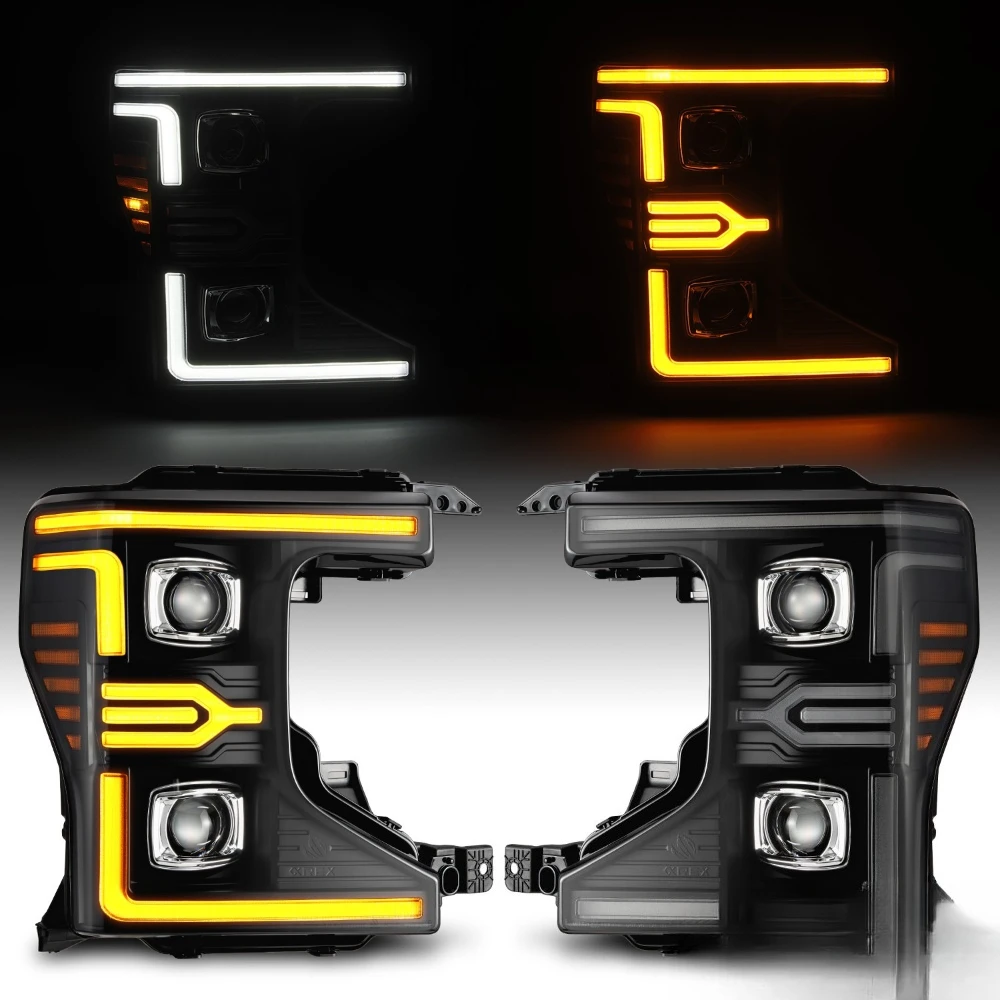 

For 20-22 Ford Super Duty LUXX-Series LED Projector Headlights Black