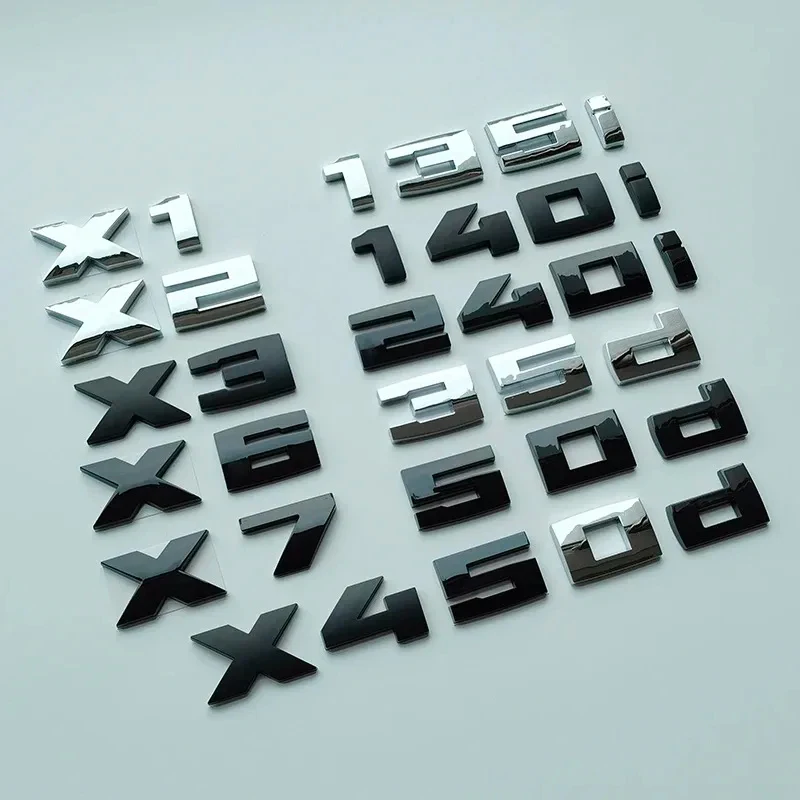 2.6cm M Series Bond Letters ABS Emblem for X1 X2 X3 X4 X5 X6 X7 135i 140i 235i 240i 550i 540i 535d Car Trunk Badge Logo Sticker