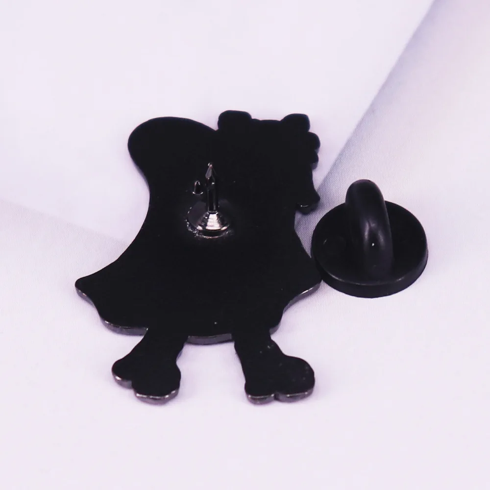 Cartoon Ghost Enamel Pin  Inspirational Slogan Symbol Brooch Anime Badges for Backpacks Vintage Fashion Jewelry Accessories Gift