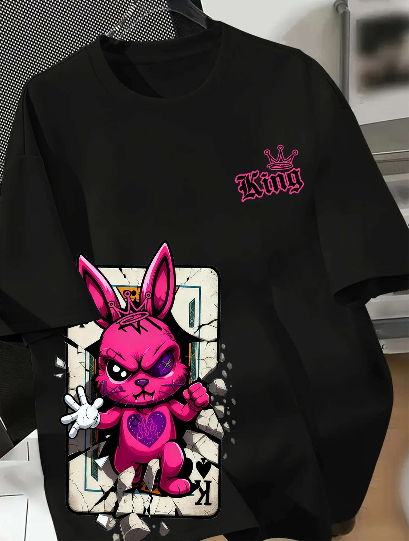camiseta-casual-masculina-com-estampa-de-cartas-de-poker-king-bunny-100-poliester-moda-streetwear-manga-curta-tamanhos-s-xxl