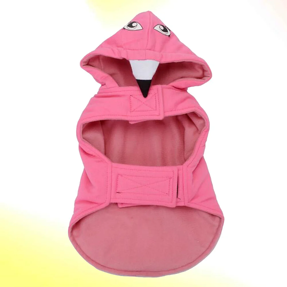 

Pet Cotton Cloak Flamingo Pattern Thicken Dog Coat Warm Cat Vest Outdoor Apparel Size Xl Pink Soft Breathable Tape Closure