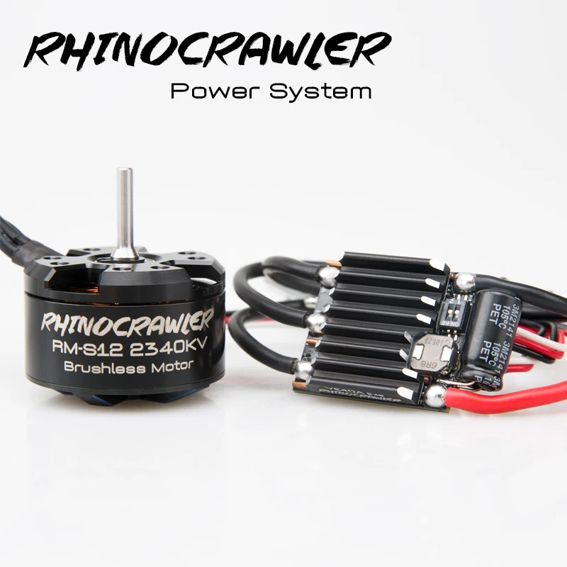 

Rhino Brushless Motor Crawler 40A-S12 80A-S20 AM32 ESC Brushless RC Dynamical System For Car 1/10 TRX4 SCX10 MOA Shafty Truck